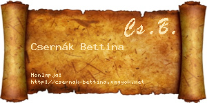 Csernák Bettina névjegykártya