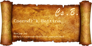Csernák Bettina névjegykártya