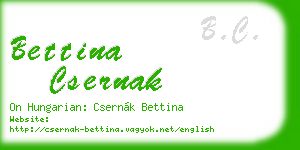 bettina csernak business card