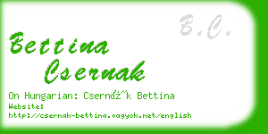 bettina csernak business card